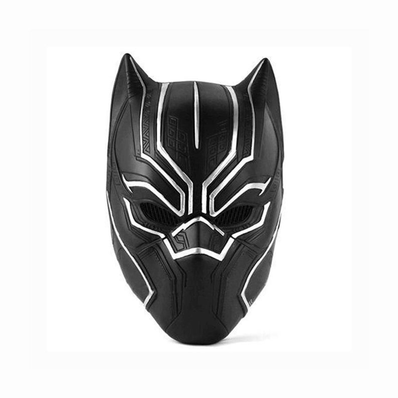Black Panther Superhero Mask Cosplay Face Mask Halloween – Lights