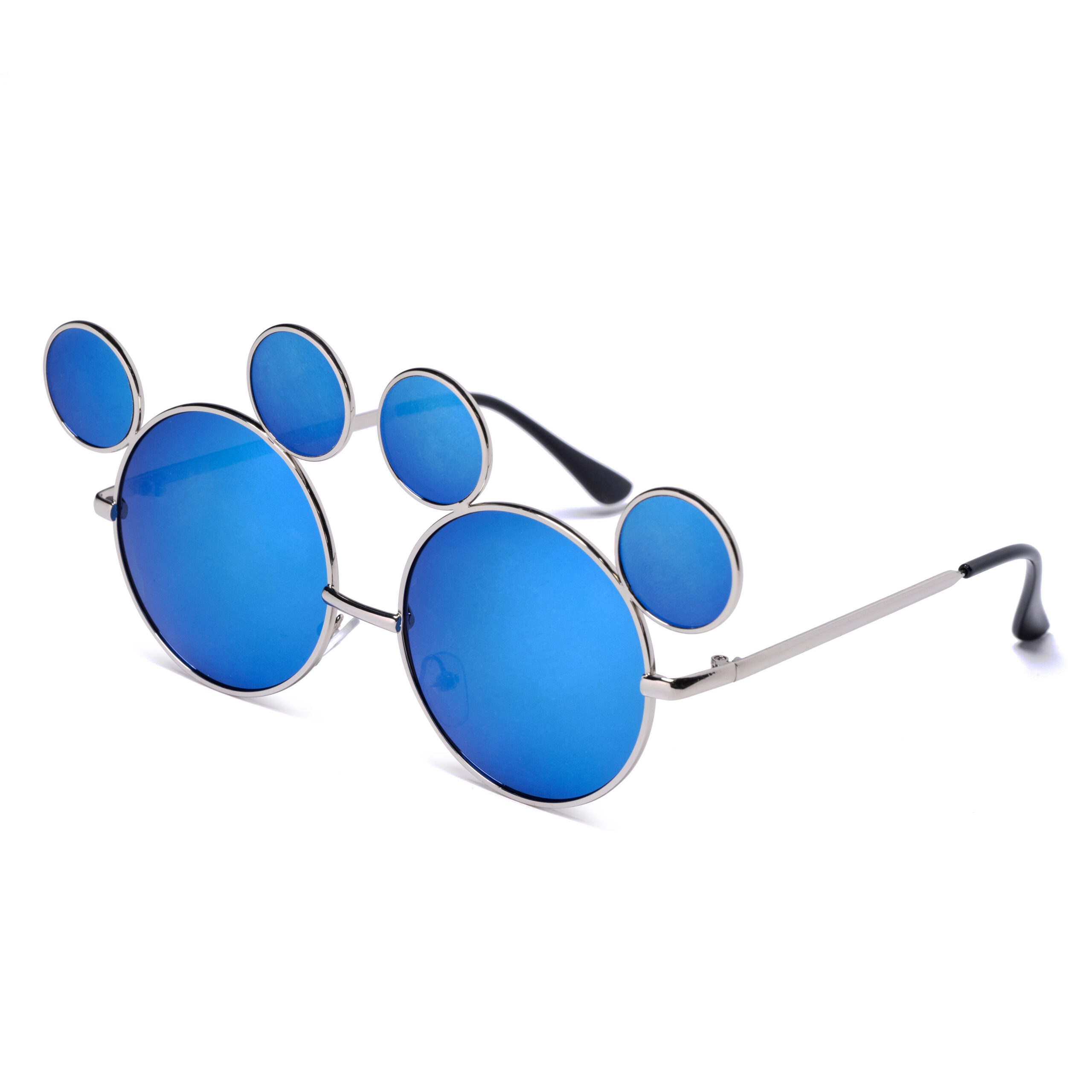 Mouse Head & Ears Sunglasses, Blue Lenses